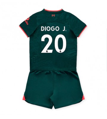 Liverpool Diogo Jota #20 Tredjedraktsett Barn 2022-23 Kortermet (+ Korte bukser)
